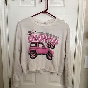 Target Pink and White Crew Neck Sweater